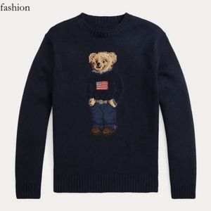 Polo à capuche Designer femmes tricots ours pull Polo pull broderie mode tricoté chandails à manches longues décontracté 190
