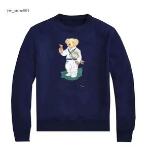 Polo à capuche pour homme, pull décontracté en peluche, imprimé ours, sweat-shirt, veste Polo Ralphs 2883