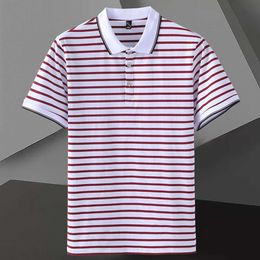 Polo Coton à manches à manches à manches courtes à manches courtes pour hommes à manches courtes avec un collier de revers, une chemise d'âme pour les jeunes à manches en été, T-shirt Trend