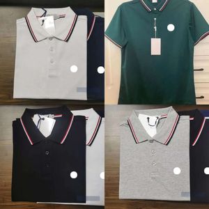 Polo Mens Shirt Designer T Nieuwe trend mannen geborduurd massief kleur gestreepte reversmerk korte mouw polos shirts zomer comfortabele ademende tee tee rend s ee