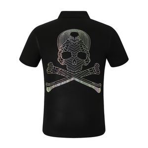 Polo Mens Shirt SS Baroque Skull Summer 100% Coton Polo Men de poitrine Tops de crâne de haute qualité Breatch Plus Taille Vêtements 84609