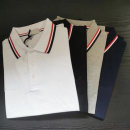 Camisa polo polo para hombre camiseta camisas de diseñador Brangdy mangas cortas de lujo 260G tela de calidad de algodón puro precio al por mayor