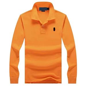 Polo Ralphs Laurens Chemise Polo À Manches Longues Hommes Polos Poney Étiquette Ralphs Broderie Couleur Unie Revers Coton Lâche Larg 1106