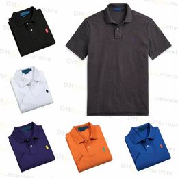 Polo Ralphs overhemd Poloshirt korte mouw Heren Ralphs borduurwerk kleine paarden effen kleur revers katoen los groot formaat casual Laurens