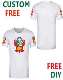 Polo shir peru tshirt aangepast land peruano Spaanse tekst personaliseer thee shirts diy peruviaanse jersey1468591