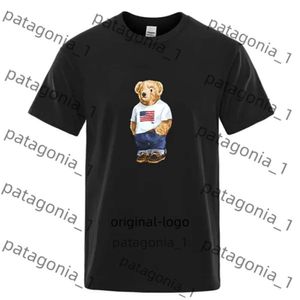 Polo Shirt Brand Bear Shirts Mens T-Shirts Designer Shirt Sports Polo Coton Coton Fashion Mens Femmes T-TEES Vêtements blancs noirs 1632