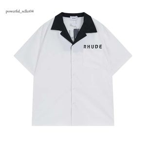 Polo Shirt Designer Polo Shirt Tshirt Mens Polos Men Po For Mens New Style High Quality Rhude Shirt S M L XL 387
