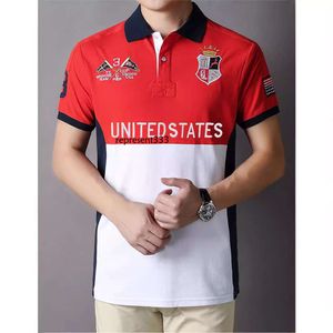 Polo Men Men International Super nouveau produit Polo Polo Men's Courtettes American Sports Casual Loose Cotton Broderie Contraste de couleur