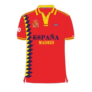Polo shirt mannen Nieuw Spaans Casual Puur katoenen slanke fit geborduurd poloshirt Spaans voetbal