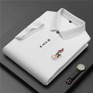 Poloshirt heren korte mouw tee hoge kwaliteit revers zakelijke formele top casual borduurwerk polo's t-shirt succesvolle individuen y2k