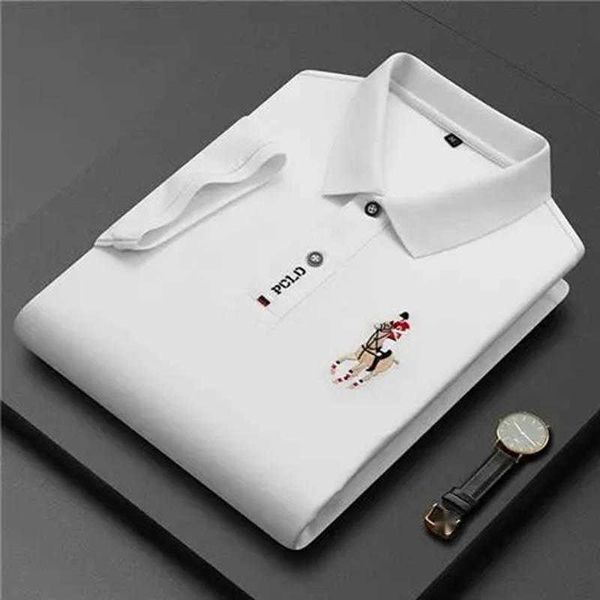 Polo Men Hommes à manches courtes Tee Businet de haute qualité Business Formal Top Casual Ordory Polos Tshirt Individues Y2k1