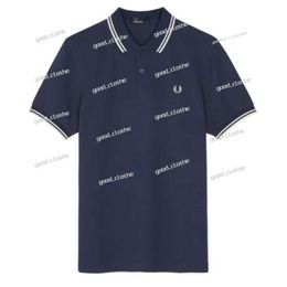 Polo Shirt Nieuwe Designer Business T-shirt Fred Perry Fashion Luxury Summer Cotton Oor Tarwe Korte mouw Crescent Borduurwerk Casual EssentialSweatsHirts 744
