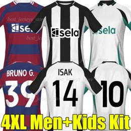 4xl 23/24/25 Newcastl E Isak Soccer Jerseys 2024 2025 Gordon Wilson Longstaff Bruno G Almiron Schar Barnes Burn Joelinton Tonali Men Kit Kit Stocks Camisetas de fútbol