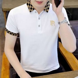 Polo au Design tendance, T-shirt à manches courtes pour hommes, manches mi-longues amples et fines, haut à revers brodé avec lettres de Niche