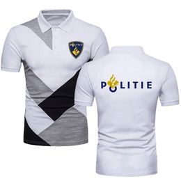 Polos néerlandais pour hommes, t-shirts de Police des pays-bas, unité spéciale Swat, TopTees militaires, couleur contrastée