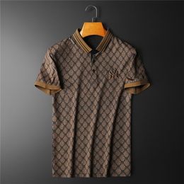 POLO Chemises pour Hommes D'affaires Slim Fit À Manches Courtes Revers T-shirt Haute Qualité Homme Vêtements D'été Vintage Casual Tops 220614