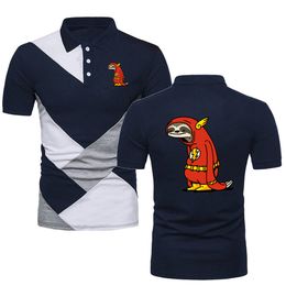 Poloshirts Harajuku Heren T-shirts De Flash Super Hero Rode Luiaard Top Tees Militaire Korte Mouw Jersey Contrast Kleur Polo