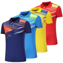 Poloshirts Heren Tafeltennisshirts met korte mouwen Heren golf t-shirts op maat Team Badminton Shirt ping pong t-shirt Runing shirts 220620