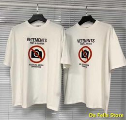 Polo-shirts Vetements No Social Media Tshirt 2021 Men Women039S Association Tshirts 11 Tag VTM TOPS CATO TEA CATO VT7197631
