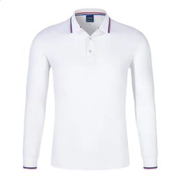 Polos FEMMES HOMMES unisexe coton col en v manches longues printemps et automne mode ample augmentation respirant S-XXXXL polos mujer 240311