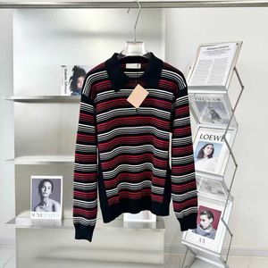 Polosweater Damessweaters Sterstijl Nieuwe polo's met contrasterende strepen