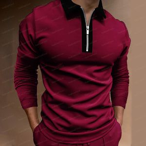 Polo T-shirt Designer Stripe T-shirts Heren Polos Kleding Mannen Tees Shirts Spring Herfst Europa Size Mode Lange Mouw Zipper Top