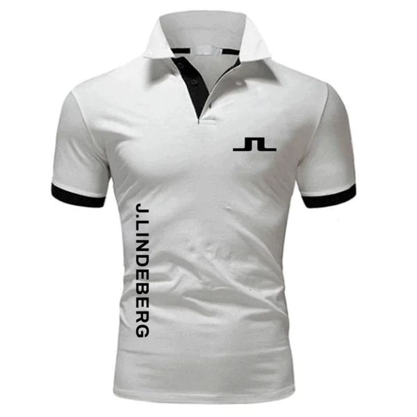 Polo T-shirt pour hommes de haute qualité Polos de Golf classique Patchwork sport respirant à manches courtes hauts marque homme affaires porter tissu 240226