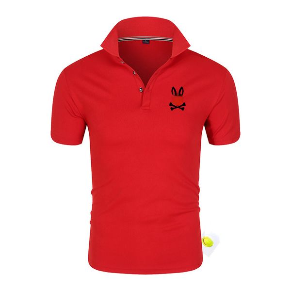 Polo T Shirt pour hommes été Golf marque de mode lapin imprimé hommes revers à manches courtes homme col polo T-shirt de luxe vêtements de créateurs hommes