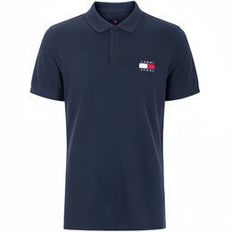 polo T-shirt polo homme polo pur coton T-shirt couleur unie poitrine lettre logo version originale qualité supérieure respirant grand T-shirt XS-XXL