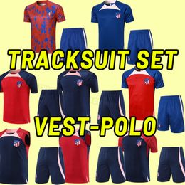 Polo Vest Soccer Tracksuits 23 24 Joao Felix 2023 2024 M. Llorente Correa Camiseta Football Shirts Griezmann R. De Paul Cunha Carrasco Atletico Madrids Training