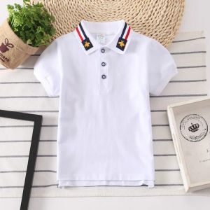Polos Baby Boy Polo Shirt Kinderen Polo -shirts voor korte mouwen voor jongenskraagtoppen T Tees Fashion Teen Shirt 214 jaar Kinderkleding