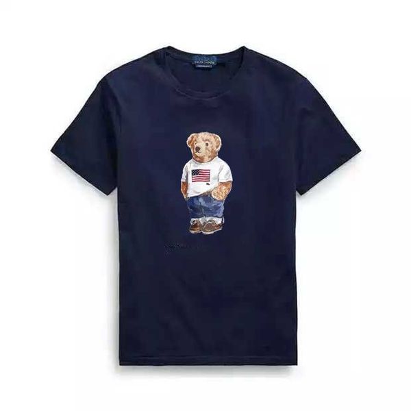 Polos Bear T-shirt Men Femmes en gros de haute qualité 100% coton ours tshirt pour hommes