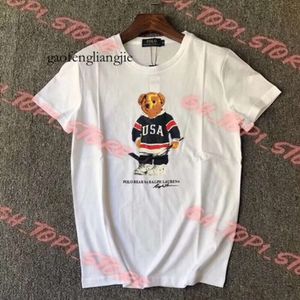 Polos Bear T-shirt en gros de haute qualité 100% coton ours tshirt à manches courtes à manches USA 196