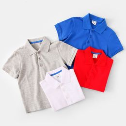 Polo's Jongens Meisjes Kinderen T-shirt met korte mouwen Kinderen Katoen Wit Blauw Grijs Roze Groen Rood Baby School Uniform POLO Shirt Zomer 230625