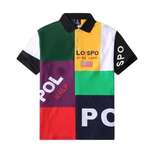 Polos Designer Vente en gros Été 2028 Nouveau Haut de gamme Casual Mode Hommes Polos Col Contraste Coloré Manches Courtes 100% Coton S-6XL