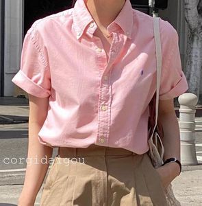 PoloS Designer Damespony Borduurde blouses shirts 2024 Zomer katoenen revers Polo shirt los veelzijdige korte mouwen Sun Protection Shirt
