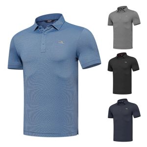 Polos Men's Golf Short à manches Tshirt Summer Tennis Sports Polo Polo Golf Clothing Men Gift For Père Marine Bleu gris noir Bleu