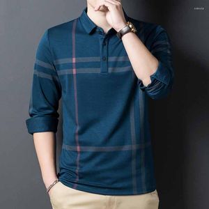 Polos de chemise à manches longues pour hommes Poloshirts plus taille yp8607men's hommes des hommes