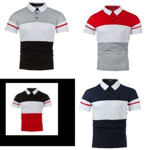 Polos Men's Men Shirts Short Shirt Contrast Couleur Couleur Vêtements Summer Streetwear Casual Fashion Tops