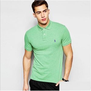 Polo Heren S Shirt T-shirt Klein Paard Cdile Borduren Kleding Mannen Stof Kraag Casual Tee Tops Drop Levering Appa Dhys7