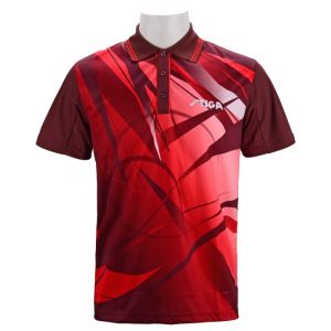 Polos Nouvelles vêtements de tennis de table de stiga pour hommes et femmes Vêtements Tshirt Short à manches à manches ping-pong Jersey Sport Jersey