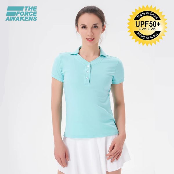 Polos Nouvel été Vêtements de golf Chemises de golf à manches courtes Vêtements pour femmes Mode Col de baseball Protection UV Style de baseball T-shirt 2023