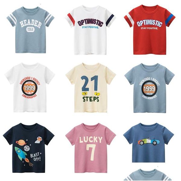 Polos s 2023 2 8 años de verano niños camisetas de dibujos animados impresos baby boy tops tops para niños