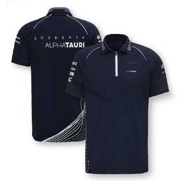 Polos Scuderia Atauri 2024 Team Men Polo Veste Shirts Shirts - Navy F1 Formule 1 Racing T Outdoor Cycling Moto Poloshirts surdimensionnés