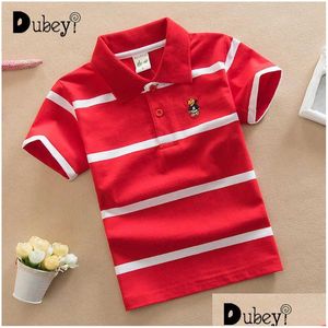 Polos Camisas para niños Pinstripe Kids Esigner Ropa de algodón Escuela primaria Grande 210529 Entrega de gotas Bebé Ropa de maternidad Tops Tees DhpnsRT