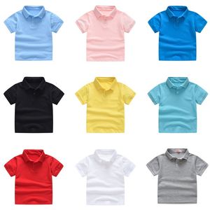 Polos couleur unie garçons filles été T-shirts qualité coton uniforme Polo enfants hauts T-shirts mode vêtements pour enfants 230620
