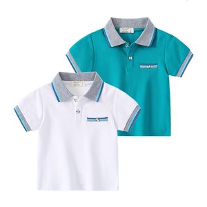Polos zomer kinderen polo shirts katoenen stof kwaliteit peuter tee baby t -shirts kinderen kinderen kleding 230417