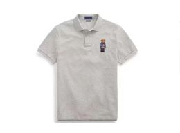 Polos d'été à manches courtes pour hommes, Polo décontracté, T-shirt ours brodé, sport d'affaires britannique, pur coton