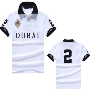 Polos T-shirt homme manches courtes T-shirt DUBAI City édition brodé Polos décontracté sport T-shirt homme S-5XL