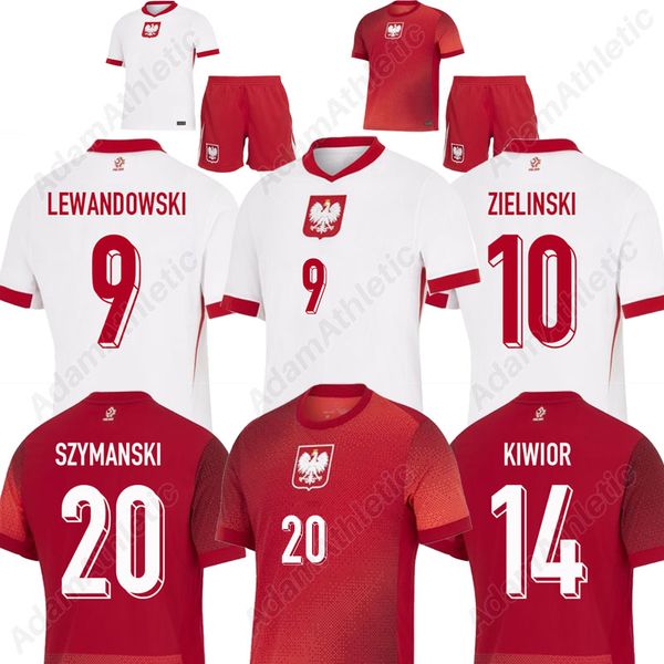 Polska Lewandowski Soccer Jerseys 2024 Zielinski Bednarek Szymanski Polska Football Shirts Kiwior Zalewski Piatek Moder Jersey 24 25